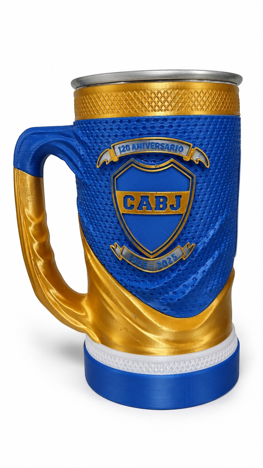 Jarra conmemorativa de los 120 años de Boca impresa en 3D