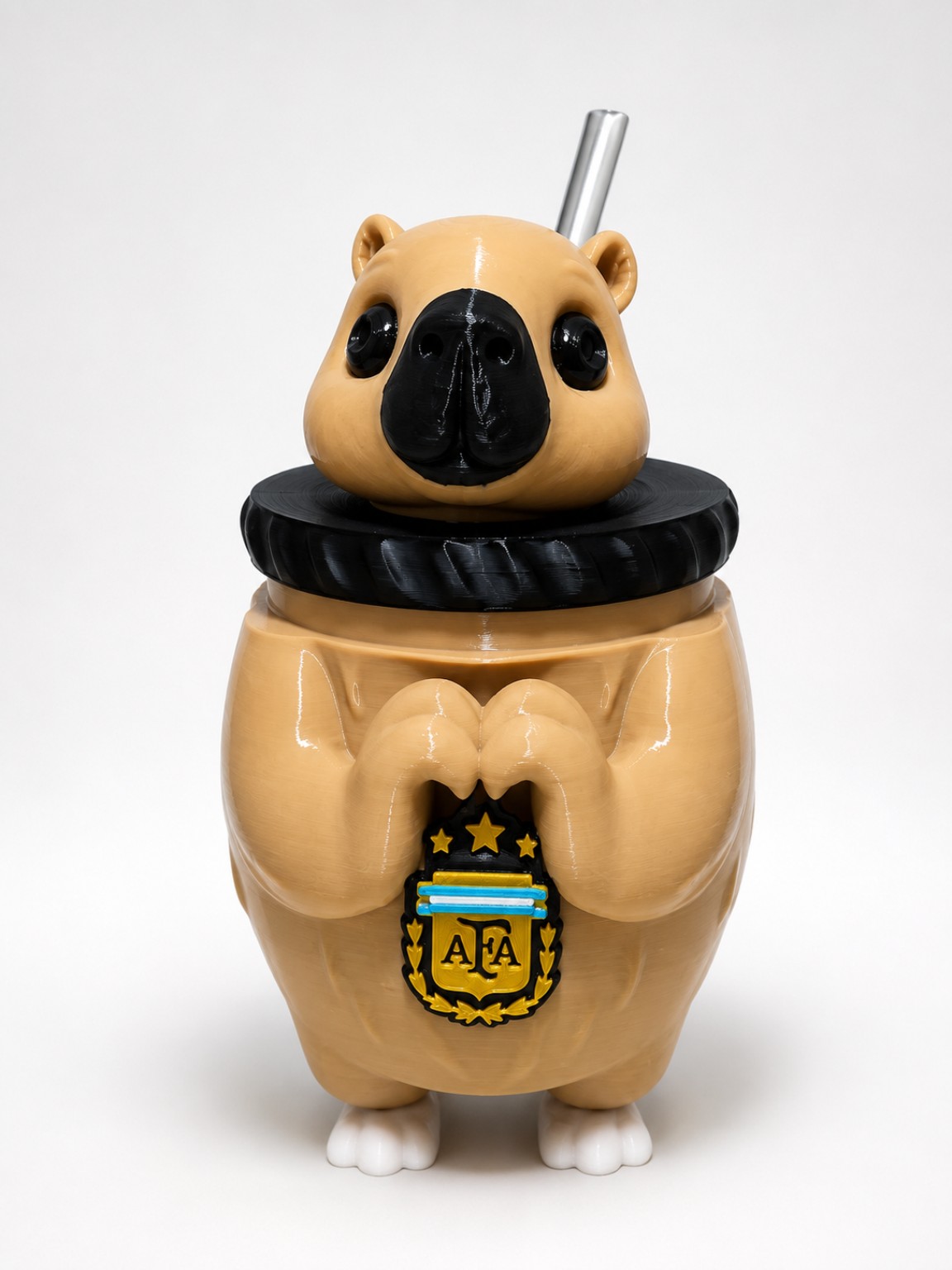 Mate capibara de la Selección Argentina impreso en 3D